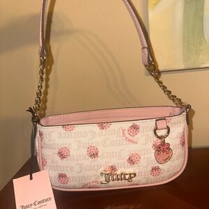 Juicy Couture Pink and White Strawberry Shoulder Bag